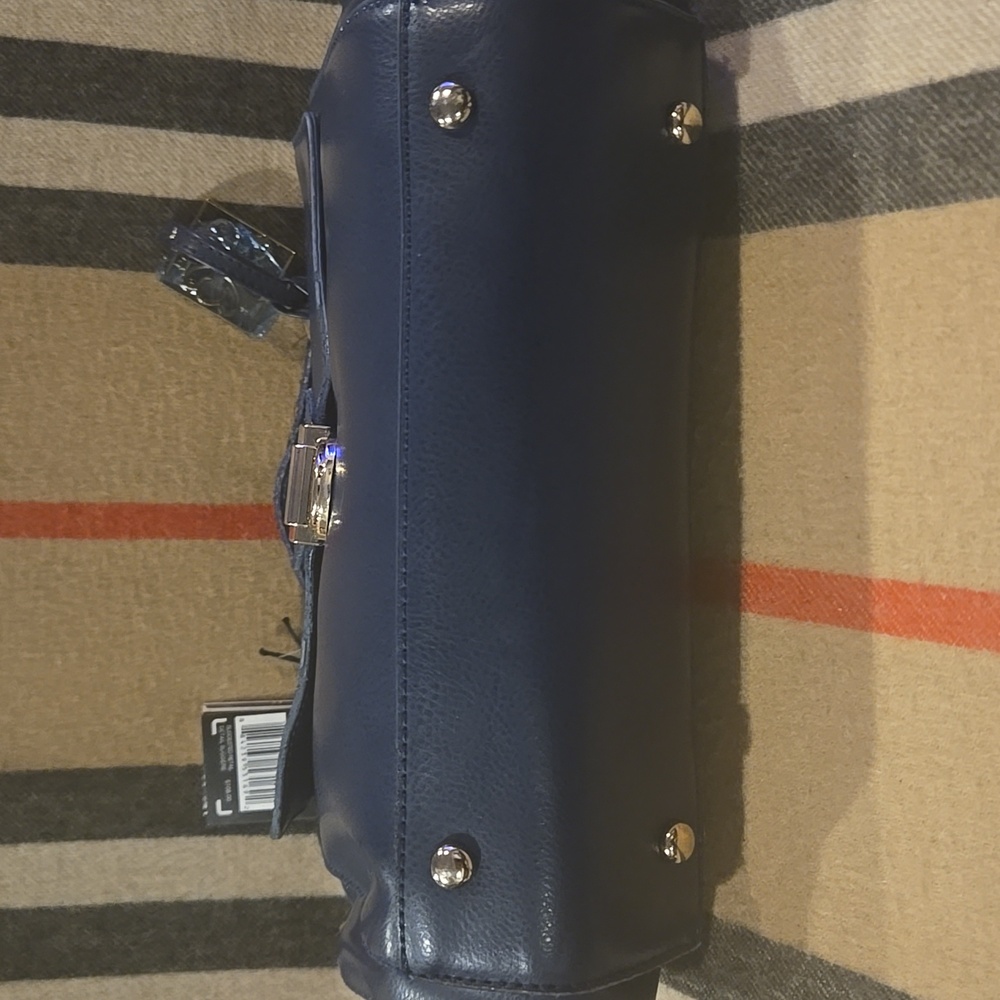 Christian Lacroix Blue Leather Purse With Shoulder Strap NWT - Picture 6 of 8